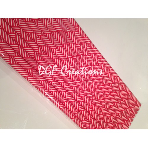 Multi Stripes Red Pattern  Paper Straw click on image to view different color option